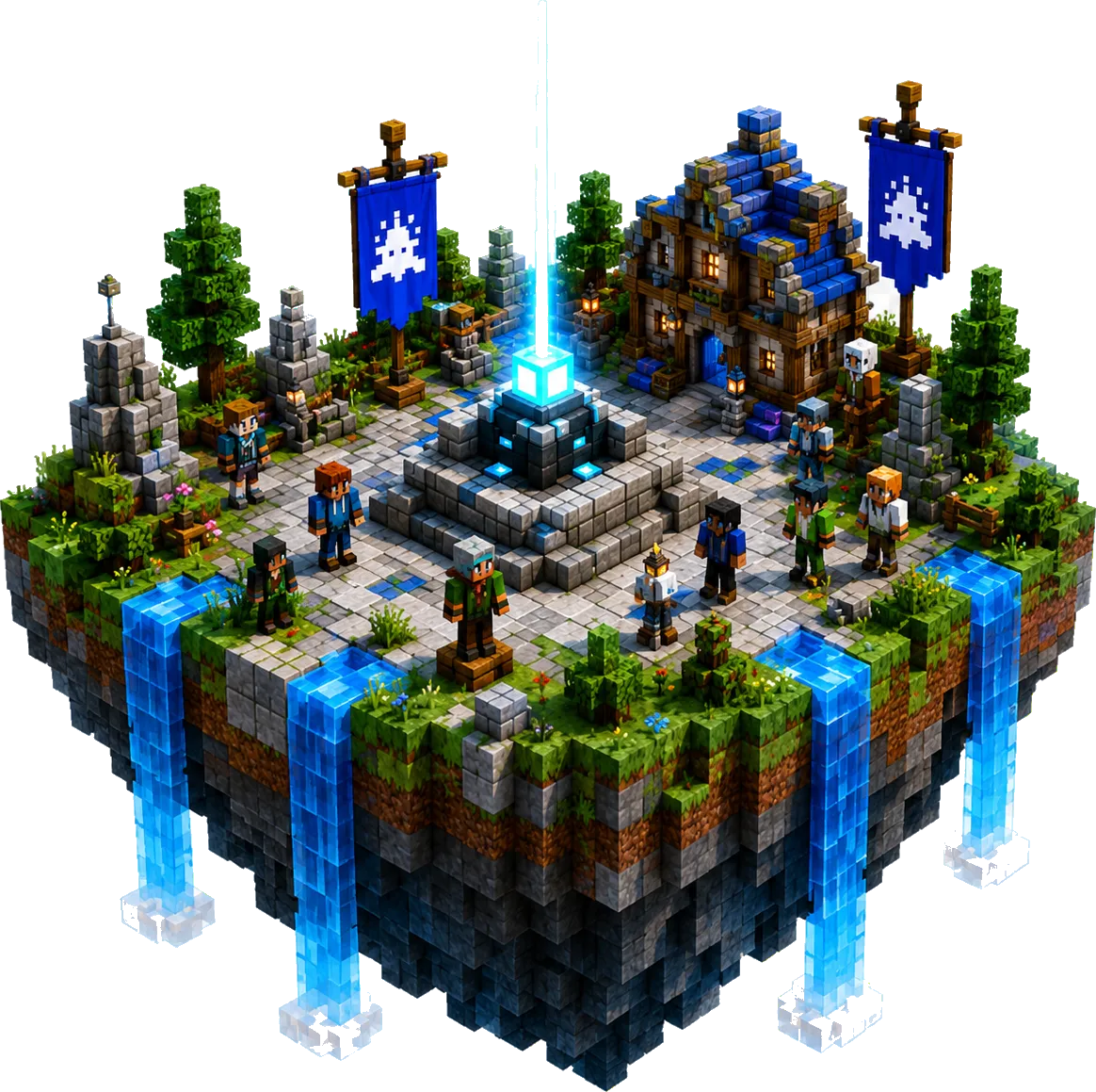Blue Events changelog island artwork