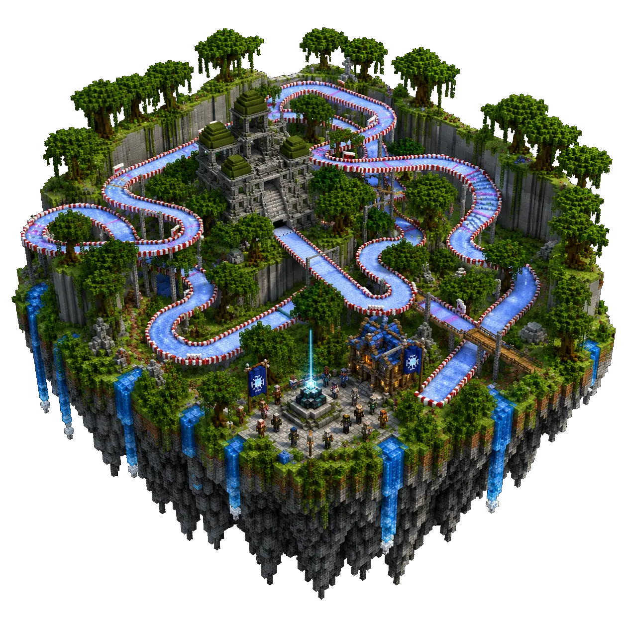 Ice Race track on a floating category island